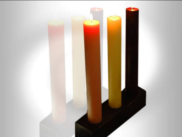 Three Big Pillars with Wood Support
