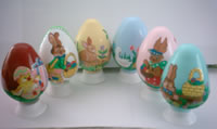 Easter glass eggs